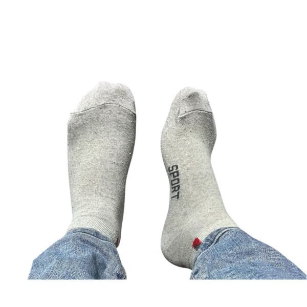 Erkek Patik Pamuklu 8 Çift Gri Renk S37