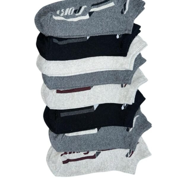 Erkek Patik 8 Çift Renki Desenli s24