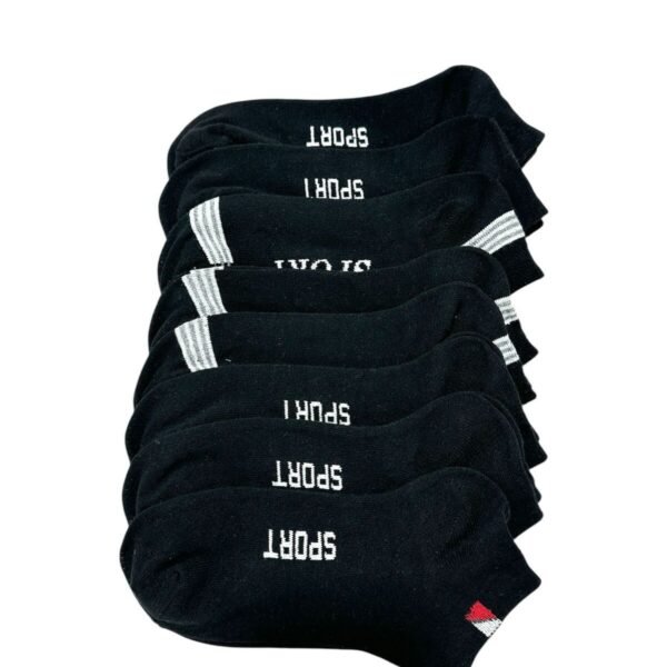 Erkek Patik 8 Çift Sİyah Desenli 1-s21