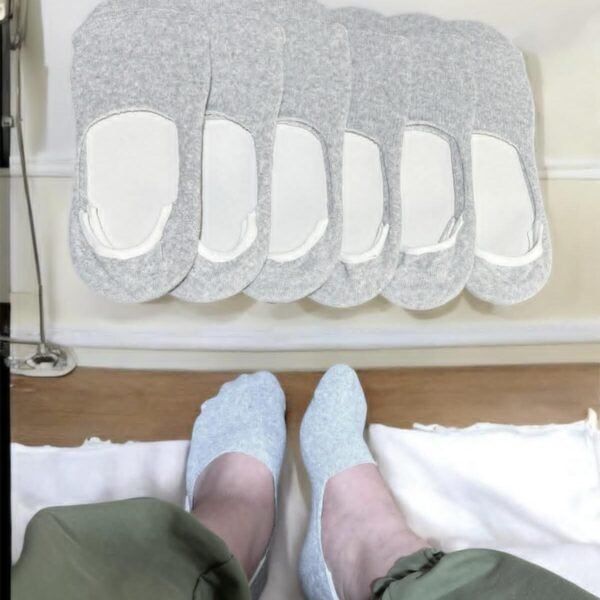 Kadın Babet Patik Pamuklu 6 Çift Gri TYC147D0D835E94047450FB00