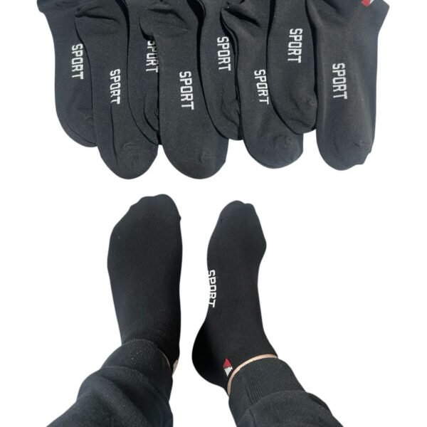 Erkek Patik Pamuklu 8 Çift Siyah Renk S87