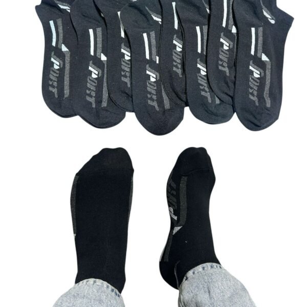 Erkek Patik Pamuklu 8 Çift Siyah Renk 3-S82