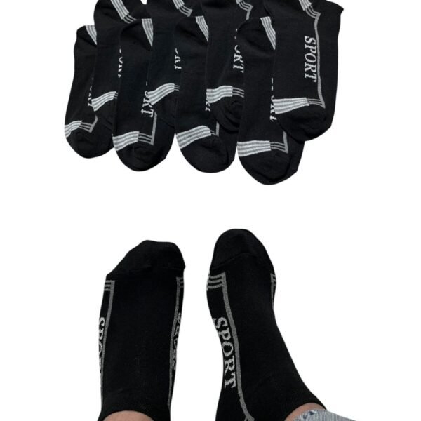 Erkek Patik Pamuklu 8 Çift Siyah Renkli 1-S70