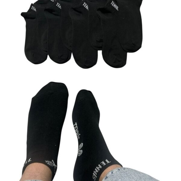 Erkek Patik Pamuklu 8 Çift Siyah Renk S67