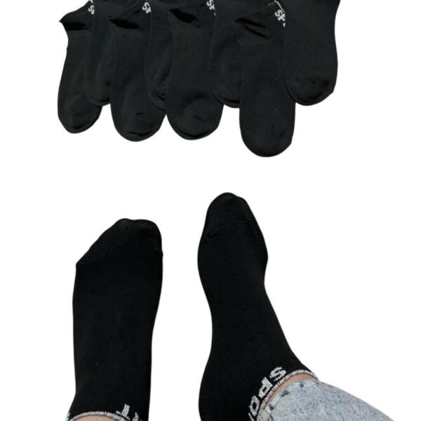 Erkek Patik Pamuklu 8 Çift Siyah Renk S65