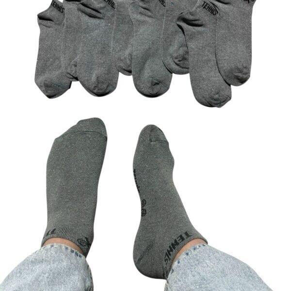 Erkek Patik Pamuklu 8 Çift Antrasit Renk 1-S59