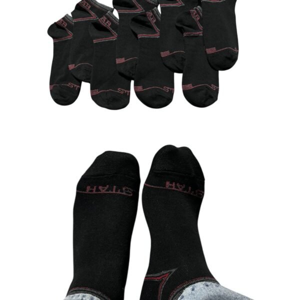 Erkek Patik Pamuklu 8 Çift Siyah Renk S55