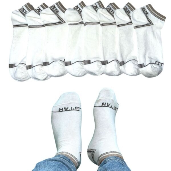 Erkek Patik Pamuklu 8 Çift Beyaz Renk TYC71E4410C7C3760CAC9BD00