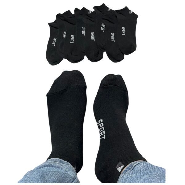 Erkek Patik Pamuklu 8 Çift Siyah Renk TYCFBA4C5FD8C487D764E9A00